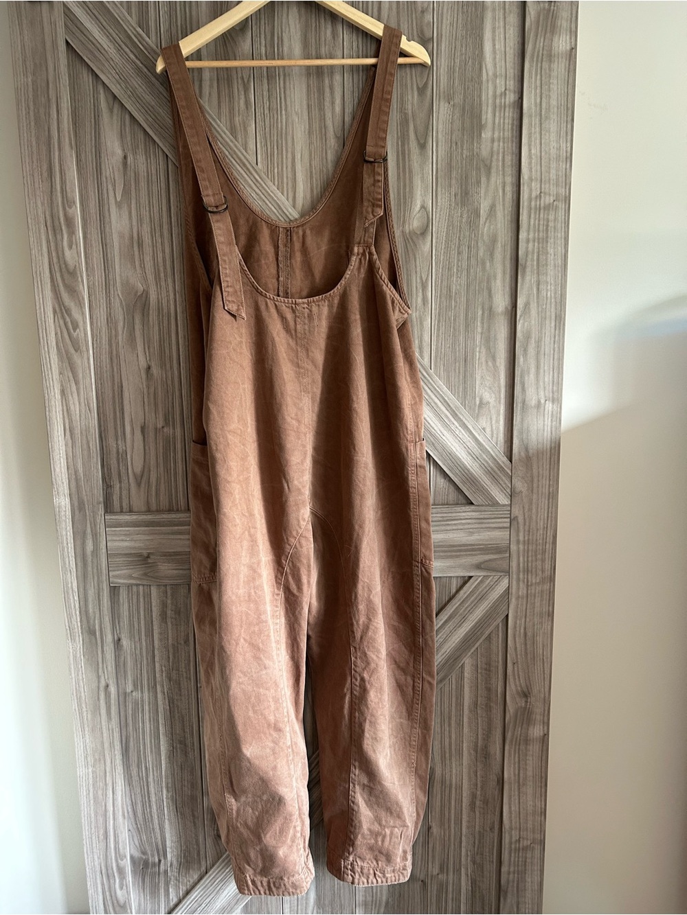 Free People We The Free High Roller Jumpsuit Brown Large L Excellent Condi - Picture 6 of 9